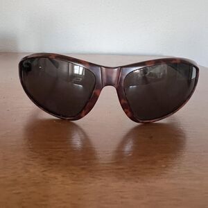 Legend Crystal Polarized‎ Sunglasses Brown Tortoiseshell Japan Sport Wrap Mens